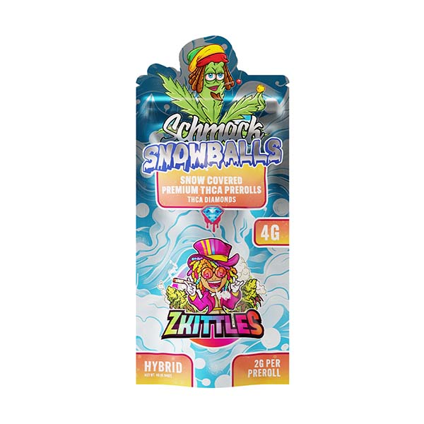 Schmack Snow Balls – 2ct (4g Total) THCa Diamond Covered Pre-Rolls