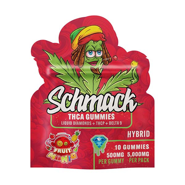 Schmack 10ct Gummies – 500mg THCa Edibles with Delta 9 + THC-P